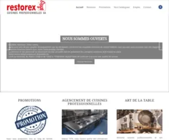 ReStorex.ch(Restorex Cuisines Professionnelles SA) Screenshot