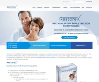 ReStorex.com(Penile Traction Therapy Device) Screenshot