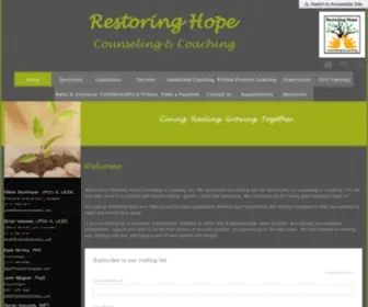 Restoringhopecc.com(Therapy, Counseling, Coaching) Screenshot