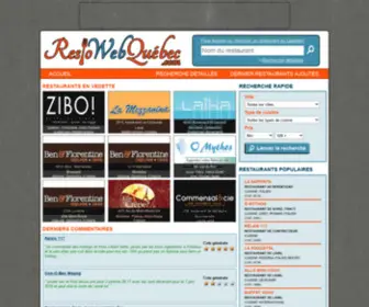 RestowebQuebec.com(Resto montréal) Screenshot