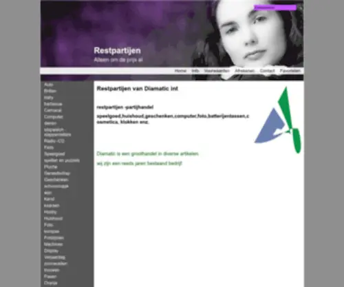 Restpartijen.org(Restpartijen van Diamatic int) Screenshot