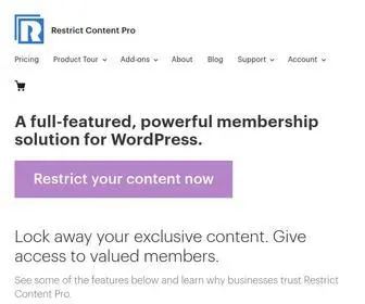 Restrictcontentpro.com(Restrict Content Pro) Screenshot