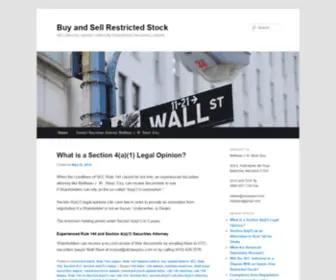 Restrictedstock.co(Buy and Sell Restricted Stock) Screenshot