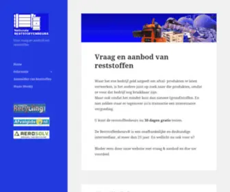 Reststoffenbeurs.nl(Voor vraag en aanbod van reststoffen) Screenshot