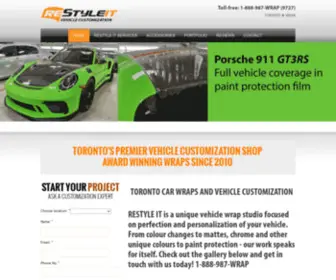 Restyleitwraps.com(Vehicle Customization Shop) Screenshot