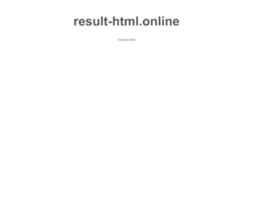 Result-HTML.online(This is a default index page for a new domain) Screenshot