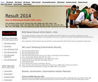 Result2012.pk(Exam Results 2014 class 5th) Screenshot