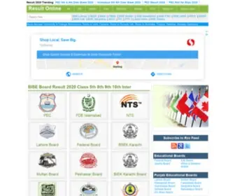 Result2018.pk(Result 2020 Matric 9th 10th 5th 8th class Online Pakistan) Screenshot