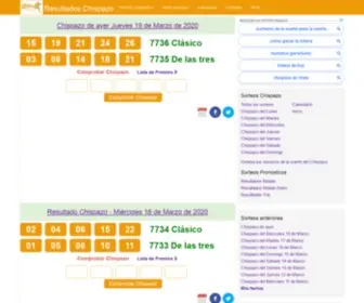 Resultadoschispazo.com(Chispazo. Resultados Chispazo de las Tres y Clásico) Screenshot