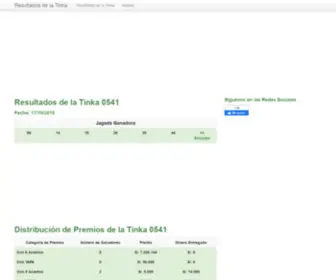 Resultadostinka.com(Resultados de la Tinka) Screenshot