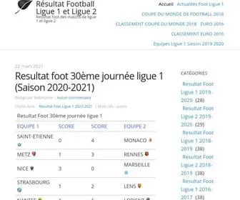 Resultatfootball.fr(Résultat Football Ligue 1 et Ligue 2) Screenshot