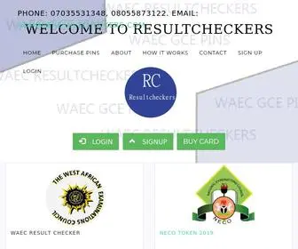 Resultcheckers.com(RESULT CHECKERS Buy WAEC RESULT CHECKERS) Screenshot