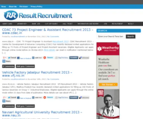 Resultrecruitment.in(Result) Screenshot