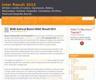 Results.edu.pk(Results 2012 of Matric) Screenshot