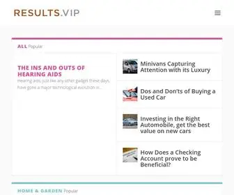 Results.vip(Healthy Living Articles for Your Proactive Lifestyle) Screenshot