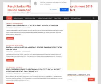 Resultsarkarinaukri.in(Govt Jobs Vacancy Notification 2020) Screenshot