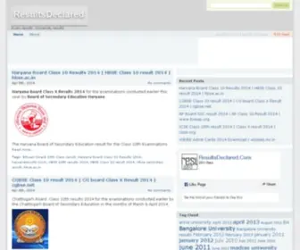 Resultsdeclared.com(Exam results) Screenshot