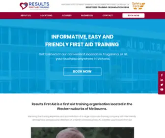 Resultsfirstaid.com(Results First Aid) Screenshot