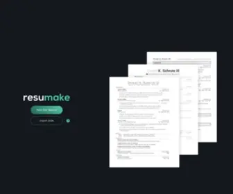 Resumake.io(Resumake) Screenshot