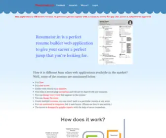 Resumator.in(A perfect resume builder for your career growth) Screenshot