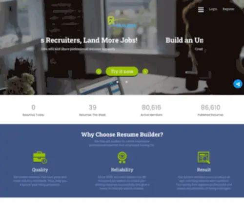 Resume-Builder.net(Resume Builder) Screenshot