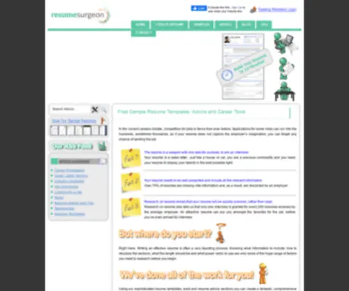 Resume-Surgeon.com(Free Sample Resume Templates) Screenshot
