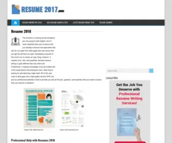 Resume2017.com(Resume 2018 Samples & Tips) Screenshot