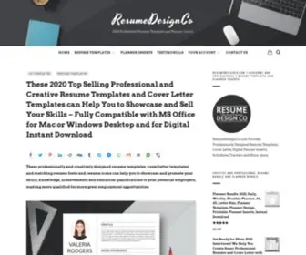 Resumedesignco.com(Personal and Professional Resume Templates and Planner Inserts) Screenshot