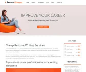 Resumediscover.com(Cheap Resume Writing Services) Screenshot