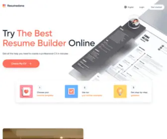 Resumedone.co(Best Online CV/Resume Builder) Screenshot