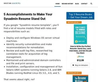 Resumehacking.com(resumehacking) Screenshot