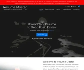 Resumemaster.in(Resume Writing Company) Screenshot
