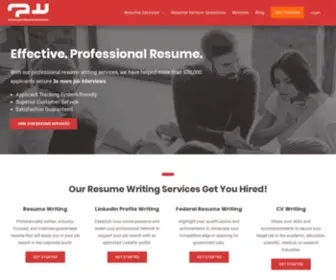Resumeprofessionalwriters.com(Resume Writing Services) Screenshot