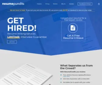 Resumepundits.com(Resume Writing Services) Screenshot