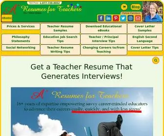 Resumes-For-Teachers.com(Teacher resume writing service) Screenshot