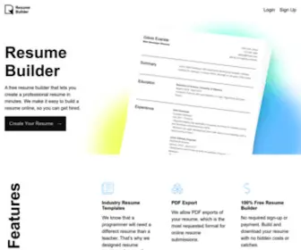 Resumes.io(A free resume builder) Screenshot