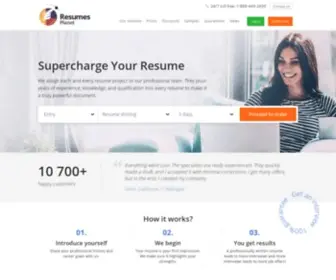 Resumesplanet.com(Professional resume writing service) Screenshot