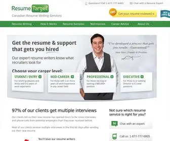 Resumetarget.ca(Resume Target) Screenshot
