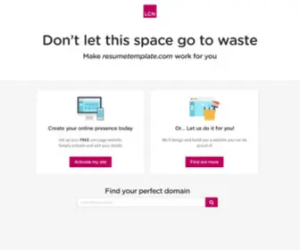 Resumetemplate.com(Free Resume Templates) Screenshot