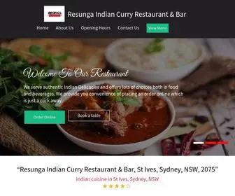 Resungaindianrestaurant.com.au(15% off) Screenshot