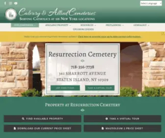 Resurrectioncemeterystatenisland.com(Calvary & Allied NYC) Screenshot