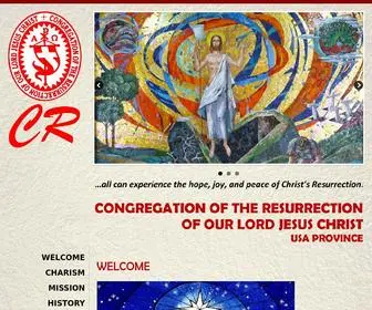 Resurrectionists.com(Congregation of the Resurrection) Screenshot