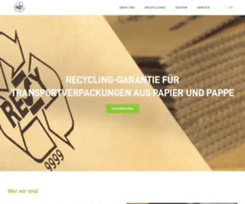 Resy.de(Startseite / RESY Organisation für Wertstoffentsorgung GmbH) Screenshot