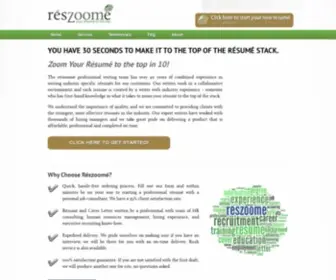 Reszoome.com(Resume Services) Screenshot