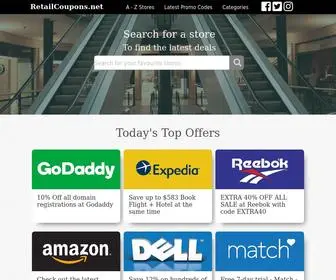 Retailcoupons.net(Save money at 1000s of online sores) Screenshot