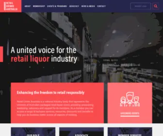 Retaildrinks.org.au(Enhancing the freedom to retail responsibly) Screenshot