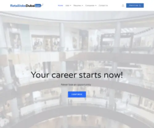 Retailjobsdubai.com(Find Retail Jobs in Dubai and the UAE at Dubai's Premiere Retail Job Board) Screenshot