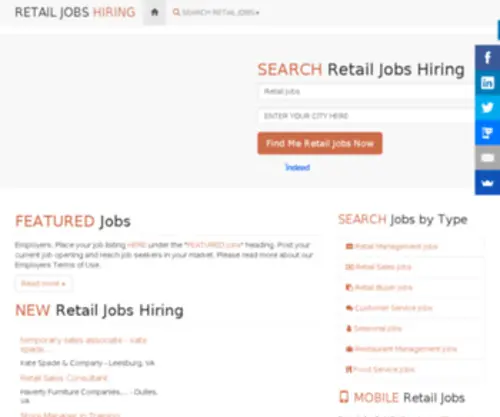 Retailjobsreport.com(Retail Jobs) Screenshot