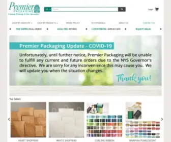 Retailpackaging.com(Premier Packaging) Screenshot