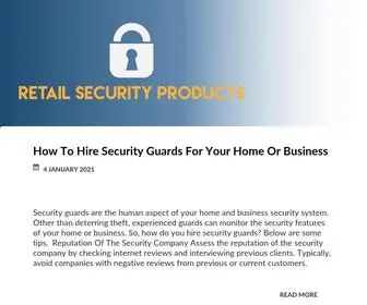 Retailsecurityproducts.com(How to Protect Your Retail Premises) Screenshot